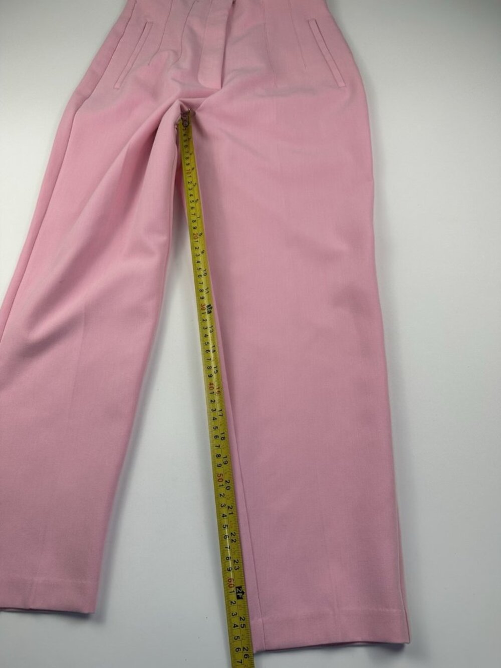 Zara Womens High Waisted Tapered Trousers Tailored Dress Pants Small Pink - Picture 10 of 11